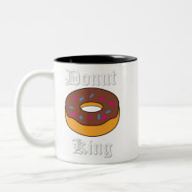 Donut King Mug, Illustration amusante, petit déjeu