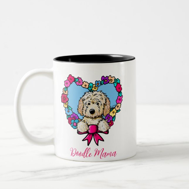 Tasse 2 Couleurs Doodle Maman (Gauche)