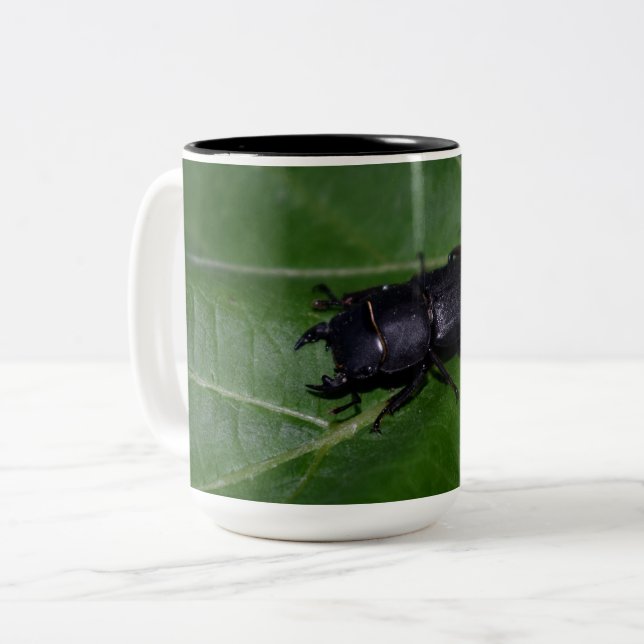 Tasse 2 Couleurs Dorcus parallelipipedus, le moindre dendroctone du (Devant gauche)
