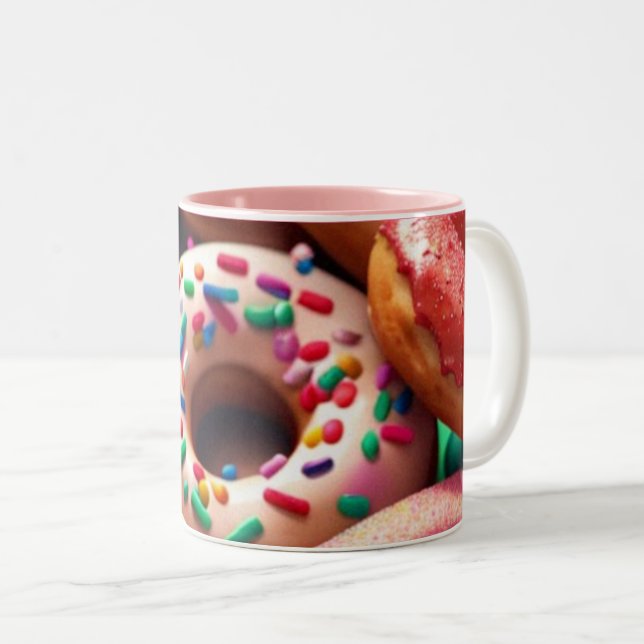 Tasse 2 Couleurs Douceur du beignet : (Devant droit)