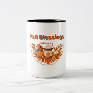Tasse 2 Couleurs Doudoune Fall Blessings, Citrouille d'automne chré