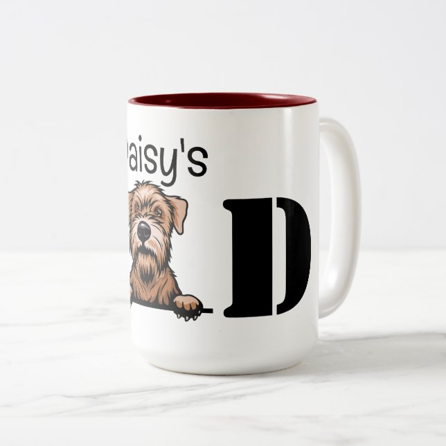 Tasse 2 Couleurs Doux Revêtu Roue Terrier Peeer Papa (Devant droit)