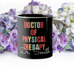 Tasse 2 Couleurs DPT Docteur en Thérapie Physique Personnalisé