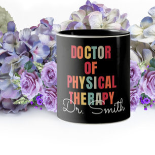 Tasse 2 Couleurs DPT Docteur en Thérapie Physique Personnalisé