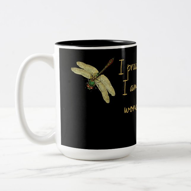 Tasse 2 Couleurs Dragonfly avec crainte / Merveilleusement confecti (Gauche)