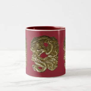 Tasse 2 Couleurs Dragons chinois rouges