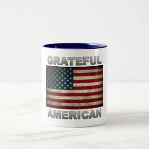 Tasse 2 Couleurs Drapeau Américain - Américain Reconnaissant