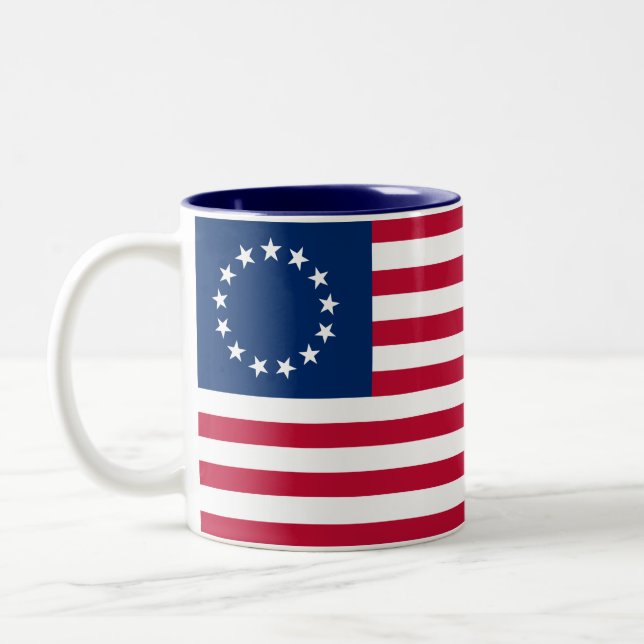 Tasse 2 Couleurs Drapeau américain Betsy Ross (Gauche)
