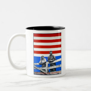 Tasse 2 Couleurs Drapeau Américain Non Identifié Photos Vintages US