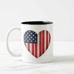 Tasse 2 Couleurs Drapeau américain Patriotique USA Star Strip 4 jui