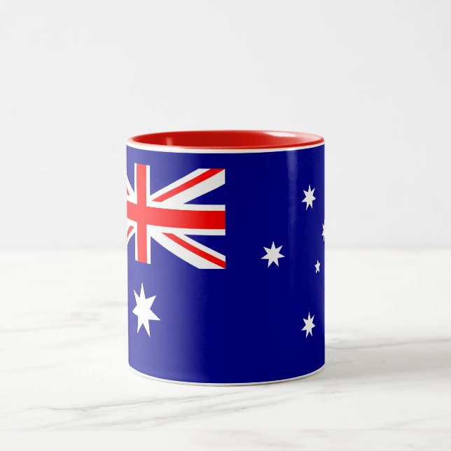 Tasse 2 Couleurs Drapeau australien patriotique (Centre)