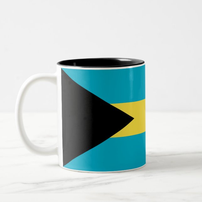 Tasse 2 Couleurs Drapeau bahaméen (Gauche)