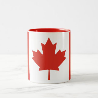 Tasse 2 Couleurs Drapeau canadien patriotique