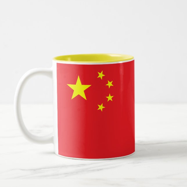 Tasse 2 Couleurs Drapeau chinois (Gauche)