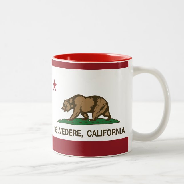 Tasse 2 Couleurs Drapeau de belvédère de République de la (Droit)