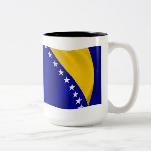 Tasse 2 Couleurs Drapeau de Bosnie-Herzégovine