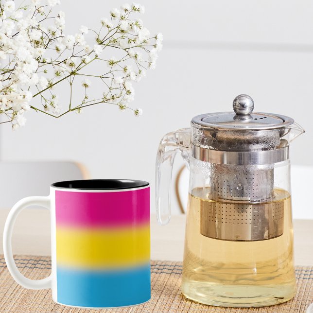 Tasse 2 Couleurs Drapeau de fierté pansexuelle à dégradé – Drapeau  (Créateur téléchargé)