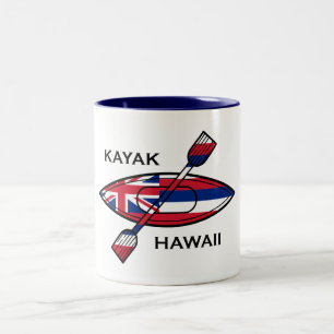 Tasse 2 Couleurs Drapeau de kayak Hawaï