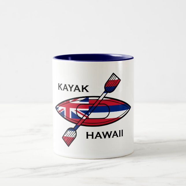 Tasse 2 Couleurs Drapeau de Kayak Hawaii (Centre)