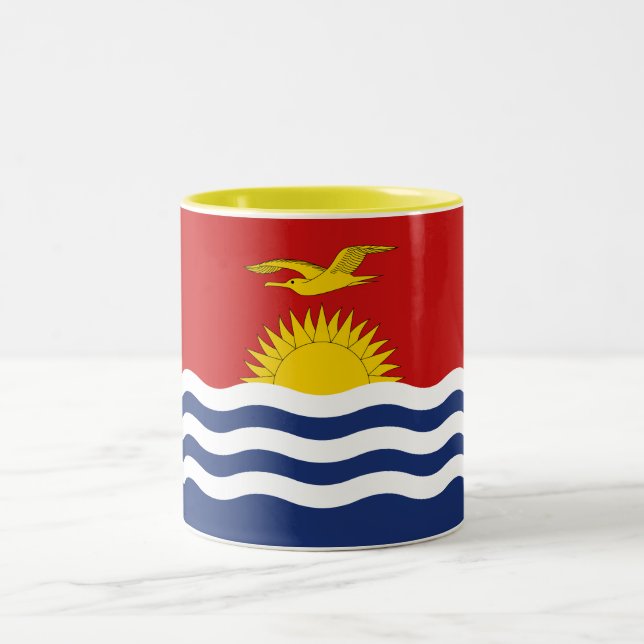 Tasse 2 Couleurs Drapeau de Kiribati (Centre)