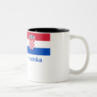 Drapeau de la Croatie avec le nom dans le Croate