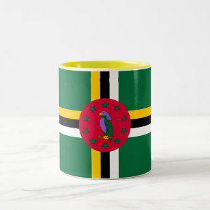 Tasse 2 Couleurs Drapeau de la Dominique