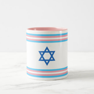 Tasse 2 Couleurs Drapeau de la fierté israélienne transgenre
