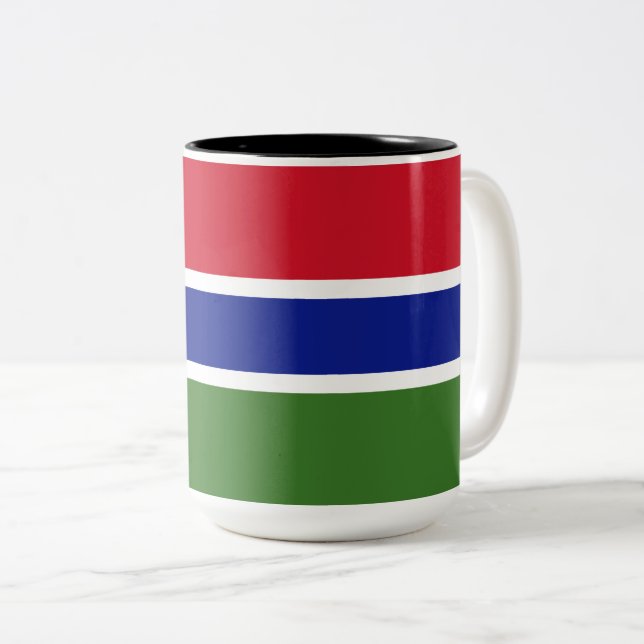 Tasse 2 Couleurs Drapeau de la Gambie (Devant droit)