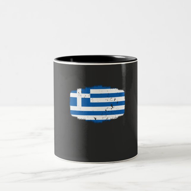 Tasse 2 Couleurs Drapeau de la Grèce (Centre)