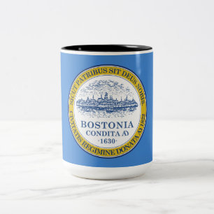 Tasse 2 Couleurs Drapeau de la ville de Boston (Massachusetts)