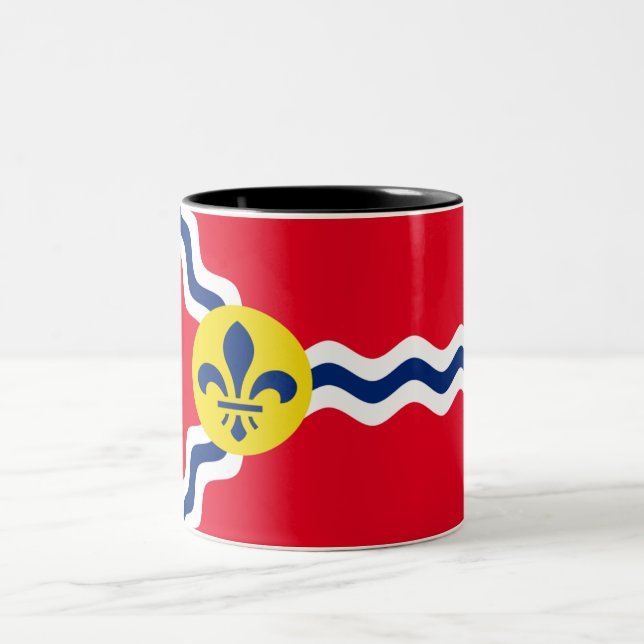 Tasse 2 Couleurs Drapeau de la ville de Saint-Louis (Centre)
