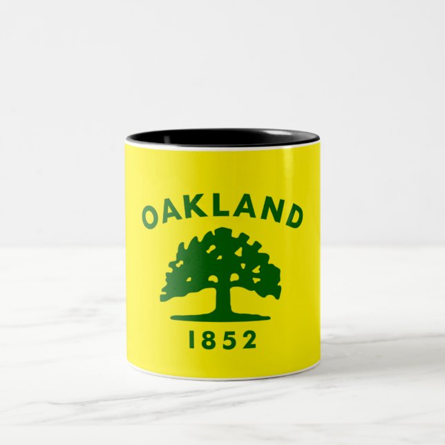 Tasse 2 Couleurs Drapeau de la ville d'Oakland (Centre)