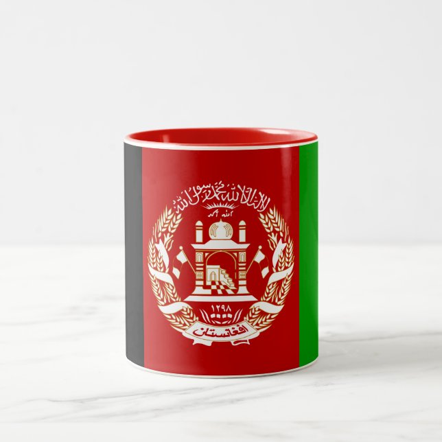 Tasse 2 Couleurs Drapeau de l'Afghanistan patriotique (Centre)