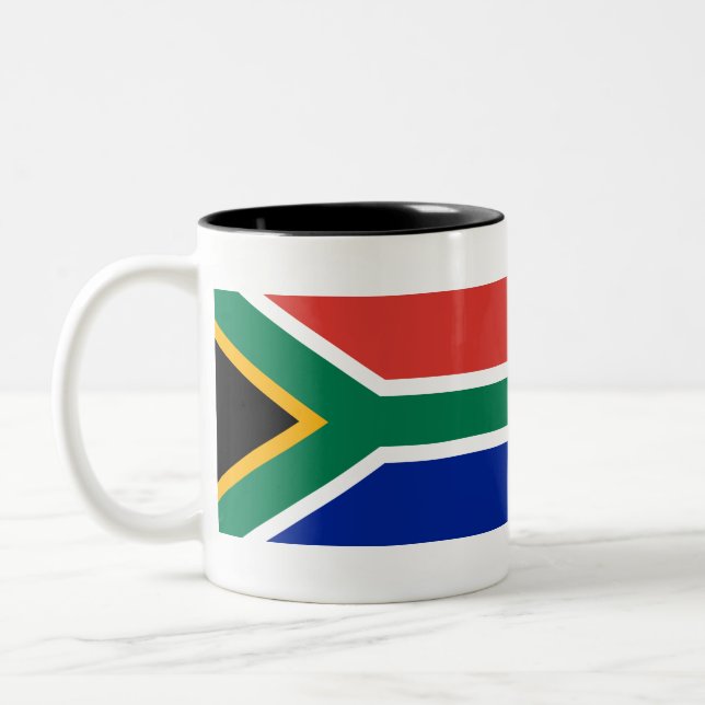 Tasse 2 Couleurs Drapeau de l'Afrique du Sud (Gauche)