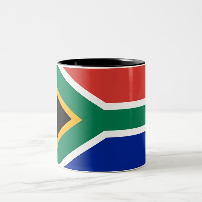Tasse 2 Couleurs Drapeau de l'Afrique du Sud (Centre)