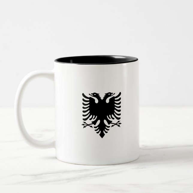 Tasse 2 Couleurs Drapeau de l'Albanie (Gauche)