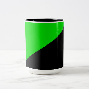 Tasse 2 Couleurs Drapeau de l'anarchisme vert