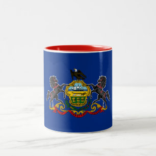 Tasse 2 Couleurs Drapeau de l'État de Pennsylvanie
