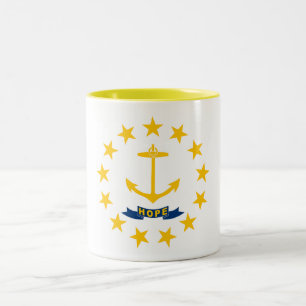 Tasse 2 Couleurs Drapeau de l'État de Rhode Island