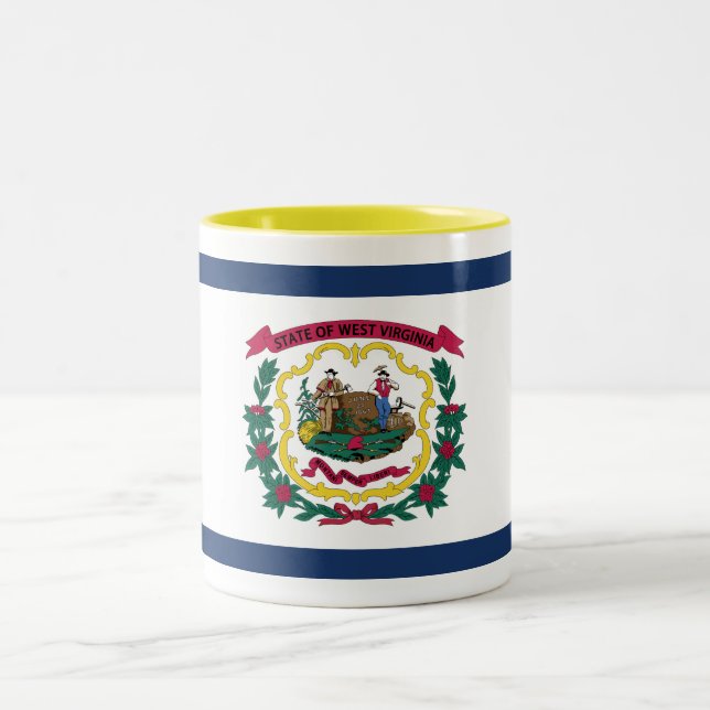 Tasse 2 Couleurs Drapeau de l'État de Virginie occidentale (Centre)