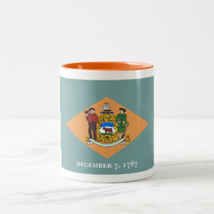 Tasse 2 Couleurs Drapeau de l'État du Delaware, The Diamond US Stat