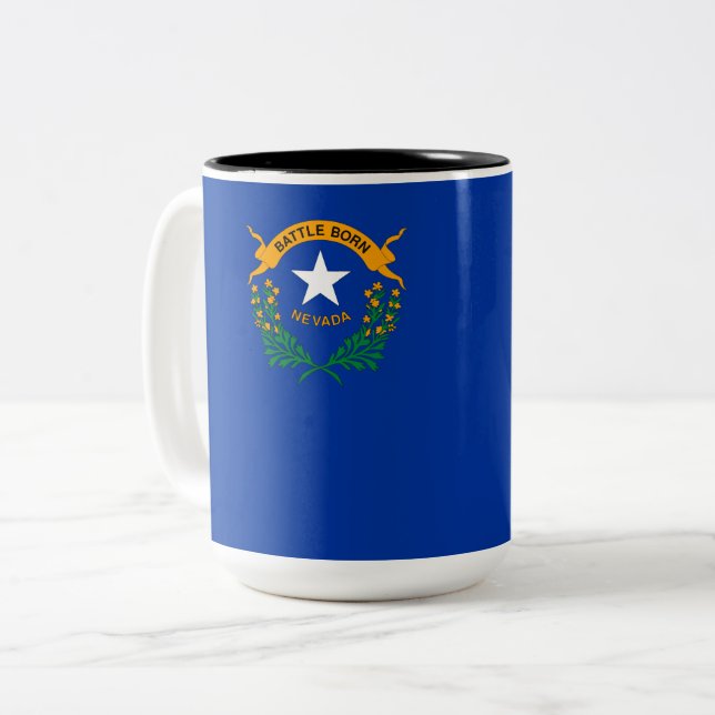 Tasse 2 Couleurs Drapeau de l'État du Nevada (Devant gauche)