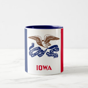 Tasse 2 Couleurs Drapeau de l'Iowa