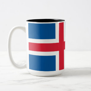 Tasse 2 Couleurs Drapeau de l'Islande