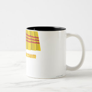 Tasse 2 Couleurs Drapeau de ondulation du Vietnam du Sud avec le