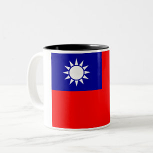 Tasse 2 Couleurs Drapeau de Taïwan : République de Chine, Taipei ch