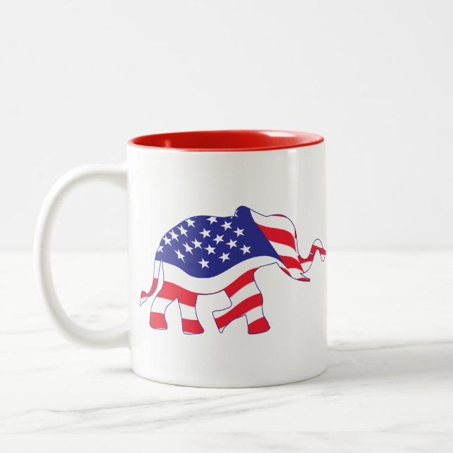 Tasse 2 Couleurs DRAPEAU D'Éléphant (Gauche)