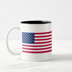 Tasse 2 Couleurs Drapeau Des États-Unis D'Amérique