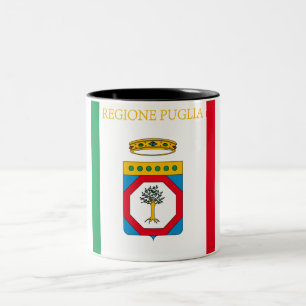 Tasse 2 Couleurs Drapeau des Pouilles (Italie)