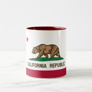 Tasse 2 Couleurs Drapeau d'État de la République de Californie